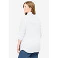 thumbnail image 2 of Woman Within Plus Size Pintucked Button Down Gauze Shirt, 2 of 6
