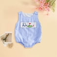 thumbnail image 2 of CAUYDY Baby Boys Clothes Spring Summer Infant Jumpsuit for Girls Preemie Short Sleeve One-Pieces Unisex Newborn Sleepwear 0 3 6 9 12 18 24 Months Sizes 6-12 Months,Blue, 2 of 6
