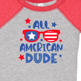 thumbnail image 4 of Inktastic 4th of July All American Dude with Red and Blue Glasses Boys Baby Bodysuit, 4 of 5