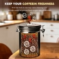 thumbnail image 4 of Godance 22 OZ Coffee Canister, Stainless Steel Airtight Coffee Bean Storage Grounds Container with Date Tracker & Measuring Scoop, Kitchen Food Canister Jar for Cereal, Sugar, Tea (Black), 4 of 8