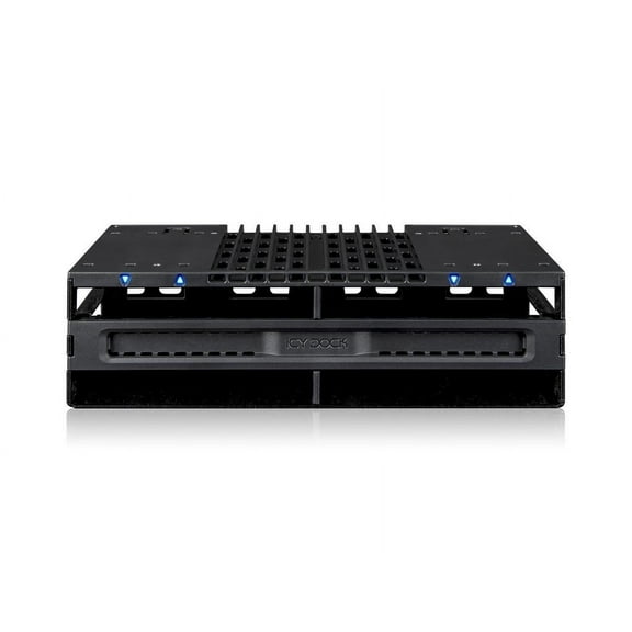 ICY DOCK MB024SP-B | Tray-less 4x 2.5" SAS/SATA SSD/HDD Mobile Rack for 5.25" Bay | flexiDOCK Series
