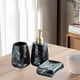 thumbnail image 4 of Juego de vasos para cepillos de dientes Zexzen Marble Lotion Stripe Accesorio para mostrador Líquido Essentra Negro 3 piezas, 4 of 8