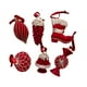 thumbnail image 5 of 6 piezas de adornos colgantes navideños de piña de caramelo, botas reutilizables, colgantes Rojo, 5 of 9