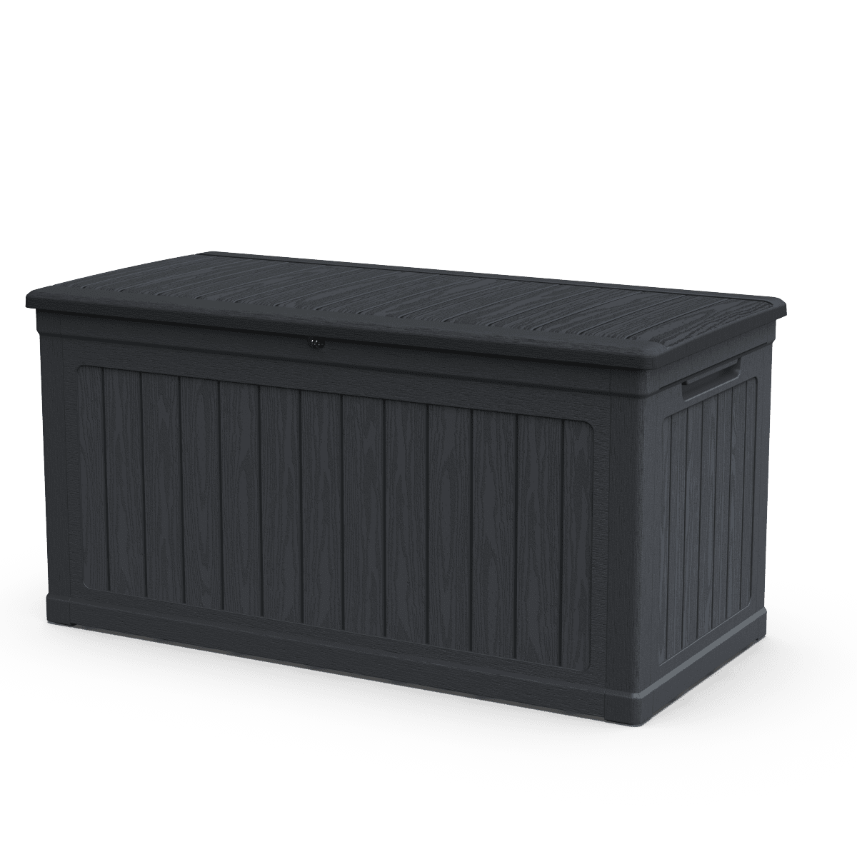 230 Gallon Large Outdoor Storage XXL Deck Box Waterproof Resin Lockable Black for Patio Furniture Cushions Garden Tools Pool Equipment
