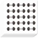thumbnail image 1 of 300 pegatinas de mancuernas de estilo deportivo, 11 x 25 mm, para equipo de fitness, manual, ejercicios con mancuernas, entrenamiento, planificador de fitness., 1 of 9