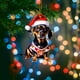 thumbnail image 5 of 1pc Christmas Hat Dog Dachshund Dog Christmas Tree Decoration Pendant Acrylic Flat Gift Decoration Pendant, 5 of 6