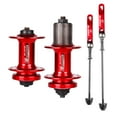 thumbnail image 1 of jinwen 32 Hole And Axle Hubs for 6 Bolts Disc Brake Mountain Bike , Front 100mm/Rear Red Set, 1 of 9