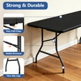 thumbnail image 5 of HaiCube 6FT Folding Table, Heavy Duty Portable Table, Waterproof HDPE, Foldable for Picnic, Party, Camping, Dining, BBQ, Indoor & Outdoor, Black, 5 of 10
