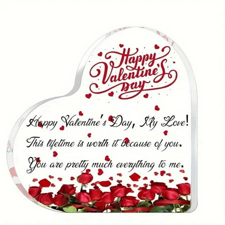

HAFNFUE Heart Shaped Acrylic Plaque Valentine s Day Heart Shaped Valentine s Day Party Decoration Heart Shaped Acrylic Decoration Valentine s Day Expression of Heart Create Ornament