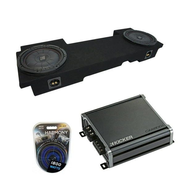 02-13 Chevy Silverado HD Crew Truck Kicker CompVT CVT10 Dual 10" Sub Box CXA8001