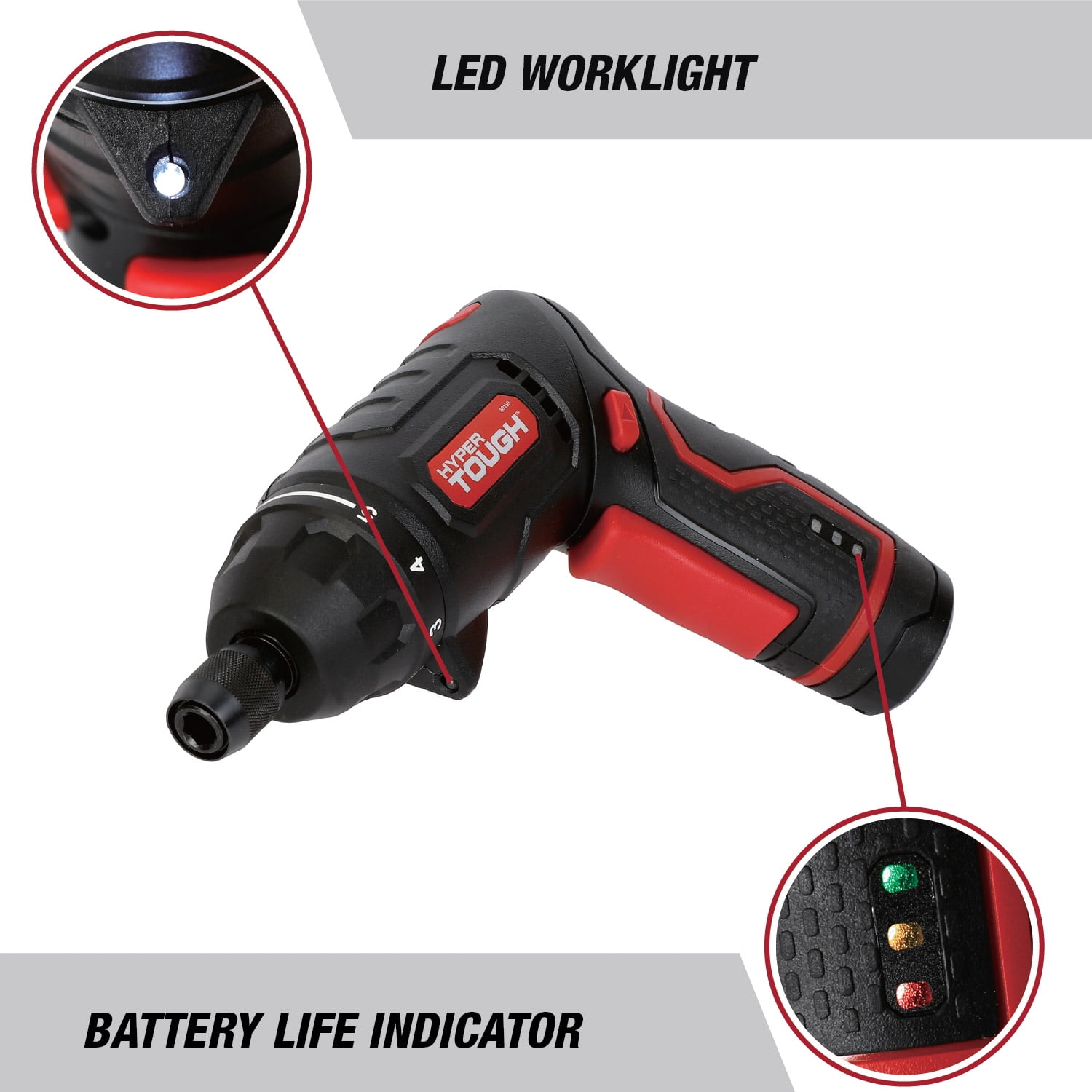 Hyper Tough 4V Rotating Head Screwdriver, Holiday Gift