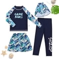 thumbnail image 2 of Gubotare Boys Bathing Suits Baby-Boys Toddler Long Sleeved Rashguard Swim Bathing Suit Set 15T 16T,Blue, 2 of 9