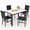 White & Black, variant on MIERES Dining Table Set for 4,Faux Marble Kitchen Table and Chairs Set of 4, Modern Dining Room Table Set for 4,Dinner Table with 4 Leather Chairs, Dinette Set for Small Spaces (White & Black)