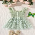 thumbnail image 2 of Robe d'Été pour Fille Sans Manches à Boutons devant Butterfly Robe Trapèze, 2 of 9