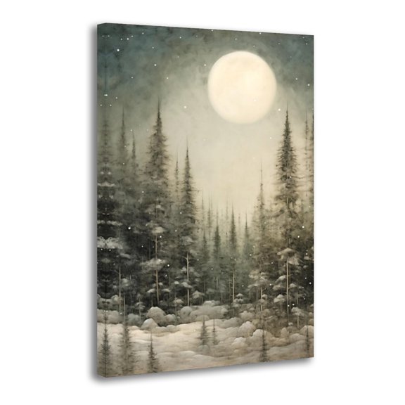 Retro Pine Forest Print Photo Art Painting Canvas Poster Home Decorative Bedroom Modern Decor Posters Gifts 12x18inch(30x45cm)