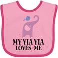 thumbnail image 3 of Inktastic My Yia Yia Loves Me Grandchild Boys or Girls Baby Bib, 3 of 4