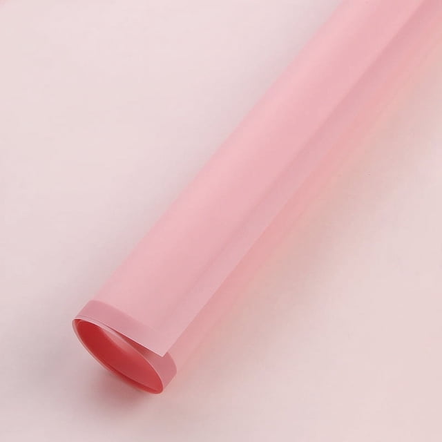 Nvzi gifts, flowers, gift box packaging paper, colored edge waterproof semi transparent matte flower packaging paper (pink)