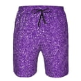 thumbnail image 3 of Pofeuu Glitter Purple Prin Men's Swim Trunks Quick Dry Bathing Suit Swimming Board Shorts Mesh Lining Beach Swimwear-X-Large, 3 of 6