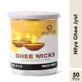 thumbnail image 3 of Ghee Wicks Craftsman SATVIK, paquete de 50 unidades, para Puja, quemado durante 30 minutos, 3 of 9