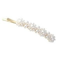 thumbnail image 2 of Pinza para el pelo con perlas Vintage para mujer, pinza para el pelo deslizante de estilo , accesorios para el cabello dorado Hugo  Clip de horquilla de perlas, 2 of 9