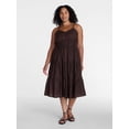 thumbnail image 2 of Time and Tru Women's Spaghetti Strap Midi Dress, Sizes XS-XXXL, 2 of 5