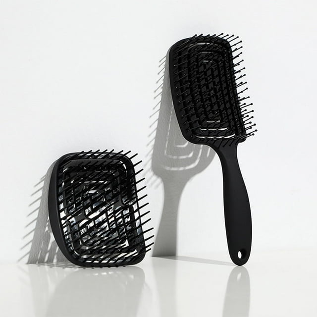 Miupoo Cepillo Profesional para Cabello Rizado con Ventilación, Masajeador del Cuero Cabelludo, Cepillo para Champú, Cepillo Desenredante para un Secado más Rápido y Depurador del Cuero Cabelludo para