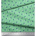 thumbnail image 2 of Soimoi Green Cotton Duck Fabric Shells Ocean Print Sewing Fabric Yard 42 Inch Wide, 2 of 3