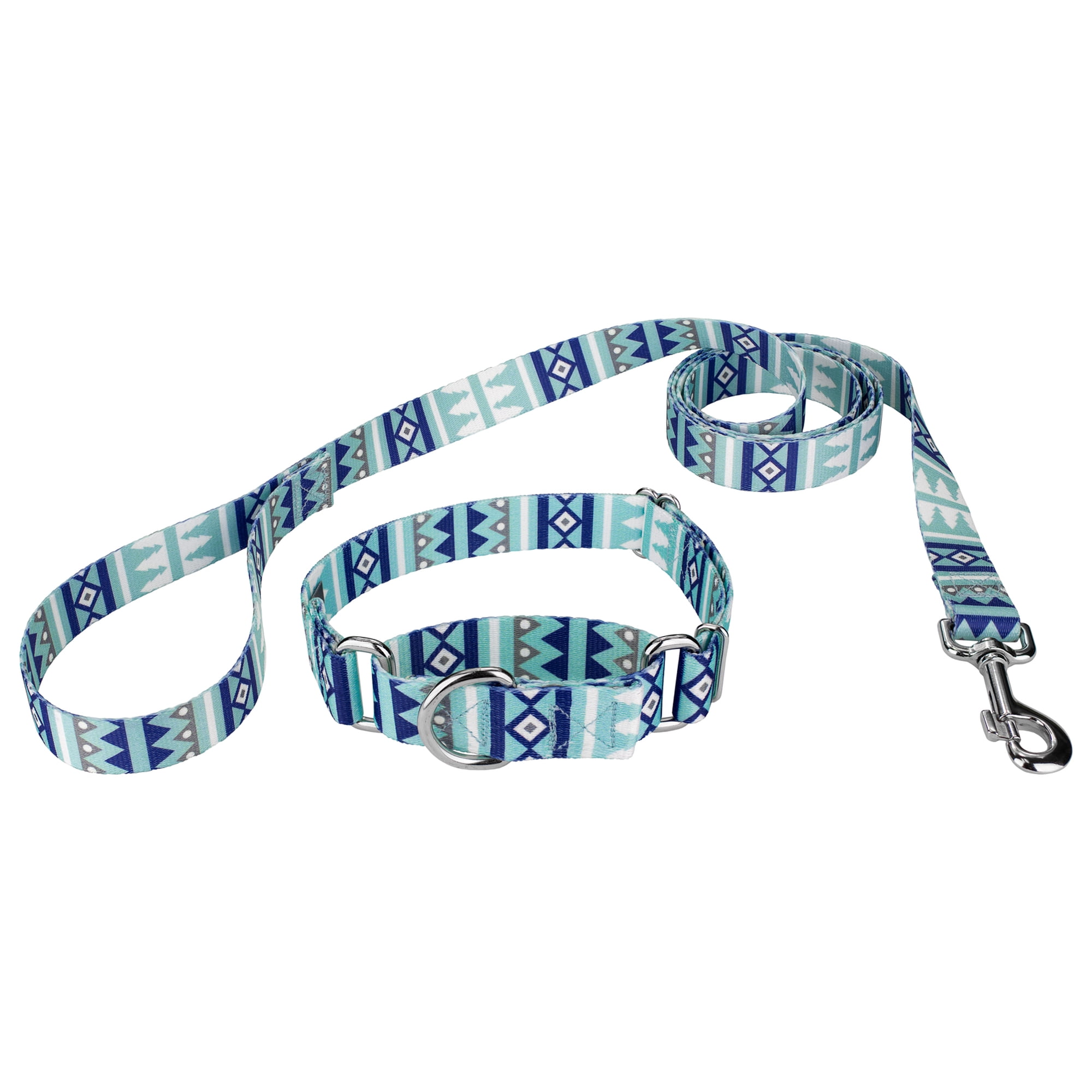 Country Brook Petz&reg; Snowy Pines Martingale Dog Collar and Leash Small