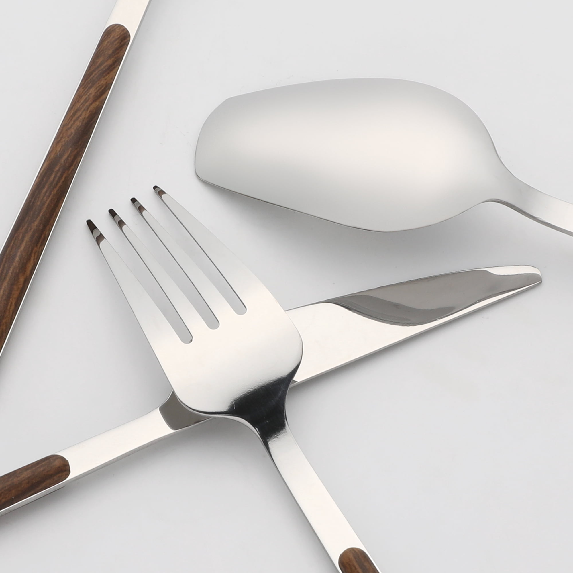 Unique Bargains 4 Piece Stainless Steel Flatware Set with Knife Spoon Fork Green 4