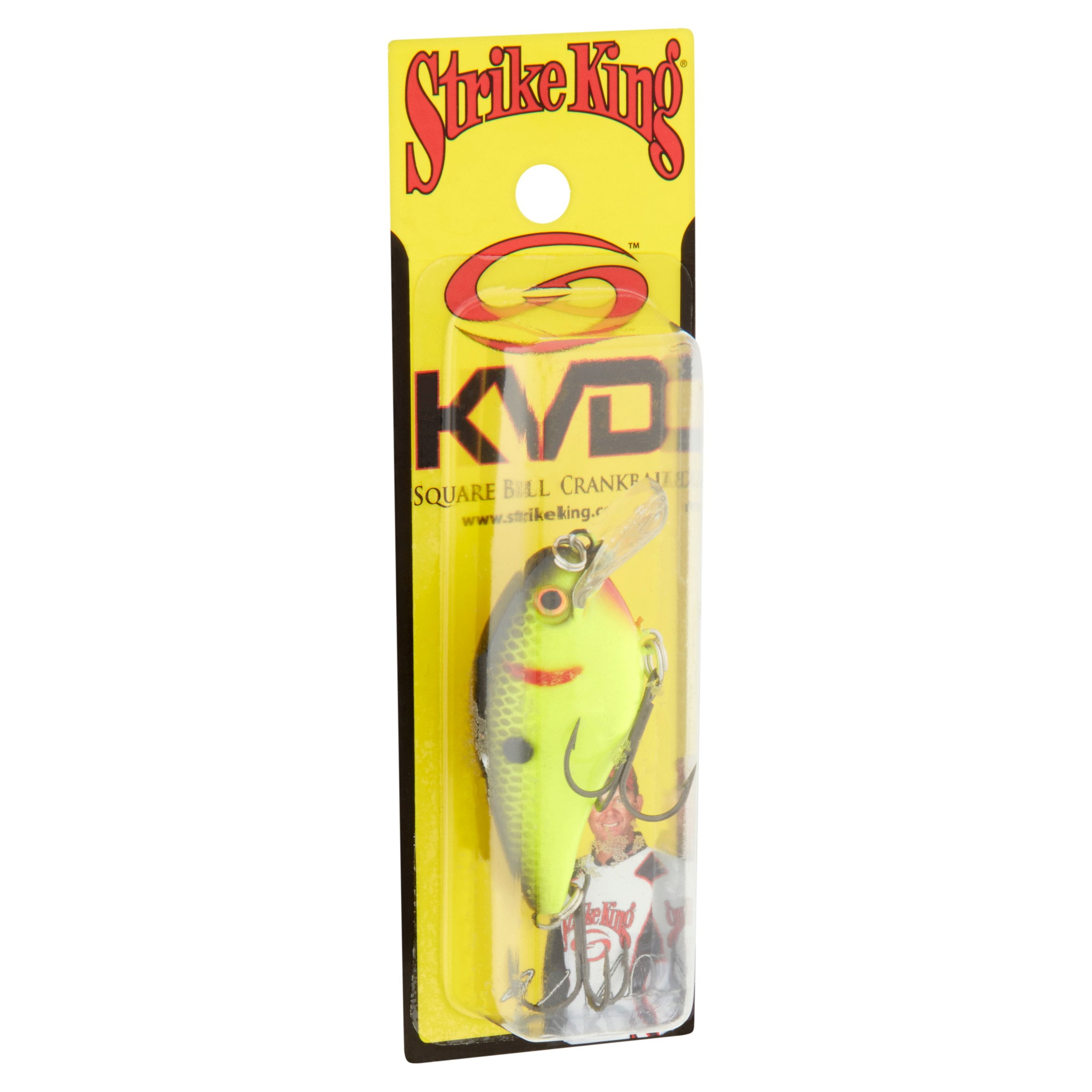 Strike King KVD Squarebill 1.5 Crankbait Chartreuse Sexy Shad Hard Bait  Lure 
