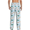 thumbnail image 3 of Daiia Turtles And Goldfish Men's Sleep Pant with Pockets and Drawstring,Pajama Pants-X-Large, 3 of 9