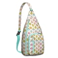 thumbnail image 1 of Owl Pattern Travel Sling Bag - Fashionable Crossbody Backpack with USB Charging Port, Perfect for Tech Essentials, 1 of 4