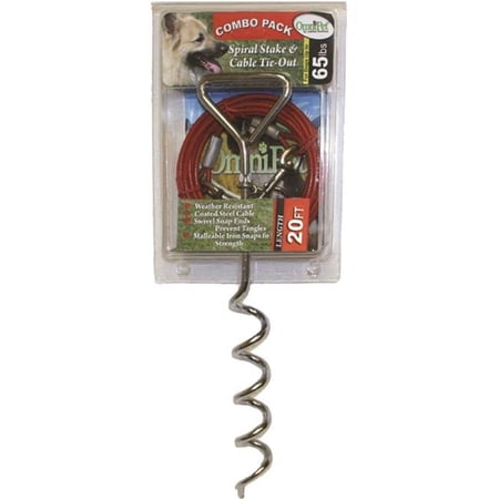 Leather Brothers Spiral Stake 20 ft. Cable Combo