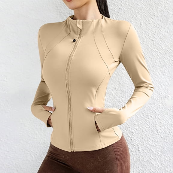 TaTaai Ladies' Casual Fashion Solid Color Long Sleeve Hoodless Sun Protection Jacket Women's Lightweight Cooling Sunscreen Coat for Daily Commute Outdoor Camping Summer Wear Gift