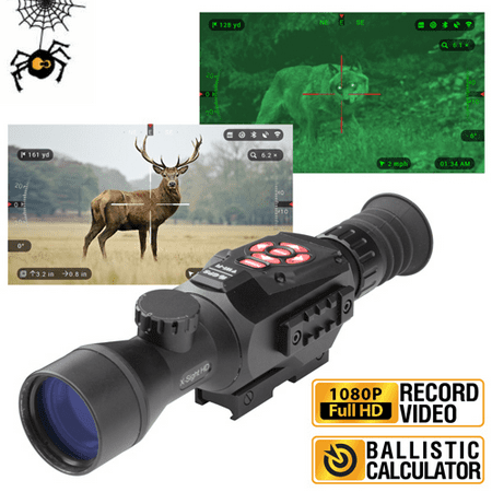 Refurbished ATN X-Sight II HD 3-14 Smart Day/Night Rifle Scope w/1080p Video, Ballistic Calculator, Rangefinder, WiFi, E-Compass, GPS, Barometer, IOS & Android (Best Barometer App For Iphone 6)