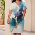 thumbnail image 4 of Abstract Floral Splash Art Loose Pocket Dress Dresses Summer Summer Dresses for Women, 4 of 9