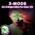thumbnail image 2 of LINLIN Unisex Fashion Plastic Glow LED Light Up Shades Glasses for Christmas Halloween Wild Clubbing Birthday Party, 2 of 7