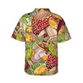 thumbnail image 3 of Bixox Men's Hawaiian Shirts Men's Colored Large Mushrooms and Leaves Print Short-Sleeve Shirt-3X-Large, 3 of 8