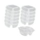 thumbnail image 4 of Contenedor de caja de refrigerio,Contenedor para bocadillos con tapa Mini tazas de salsa,Contenedores para refrigerios de 3 compartimentos a prueba de fugas,Recipiente para condimentos y salsa, 4 of 8