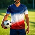 thumbnail image 5 of Zimjoy Men's USA Soccer T-Shirt Patriotic American Flag Graphic Tee 2026 World Soccer Game Fan Short Sleeve Shirt for Game Day 4th of July Dark Blue 3XL, 5 of 5