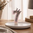 thumbnail image 4 of Btomtd Birthday Crown Number Candle 3 Inch Cake Topper Candles for Milestone Party Supplies Celebration Table Decor, 7, 4 of 7