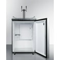 thumbnail image 5 of Freestanding dual tap residential beer dispenser, auto defrost w/digital thermostat, SS wrapped door, horizontal handle, and black cabinet, 5 of 6