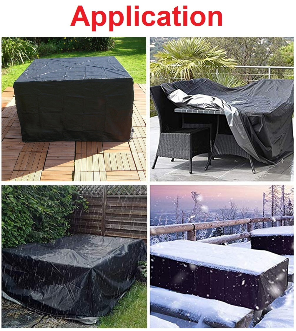 Outdoor Patio Furniture Cover Waterproof Dining Coffee Table Chair Couch Cover All Weather Sun Rain Snow Protection with Drawstring, 67x37x28 inch