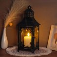 thumbnail image 4 of JHY DESIGN Black Metal/Tempered Glass Candle Lantern, 4 of 6