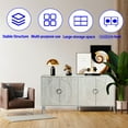 thumbnail image 6 of Modern champagne silver cabinet with stable structure for living room media storage, 6 of 6