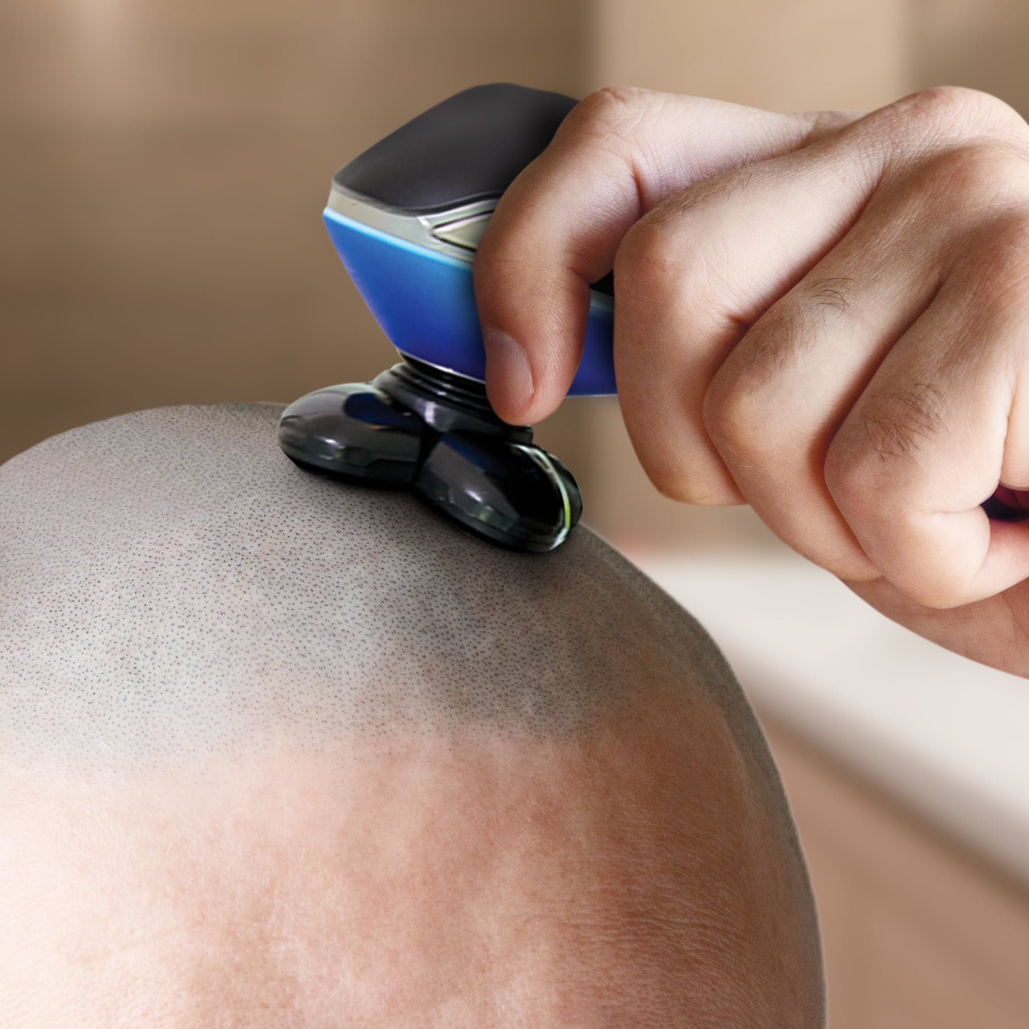 Barbasol Signature LCD 5 Electric Head Shaver for Men, Wet & Dry Use with Polishing Brush