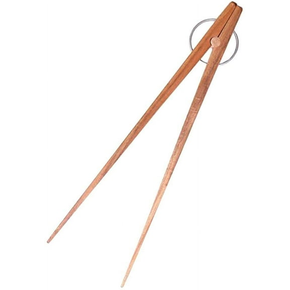 CATPAN Wood Toast Tongs Long Wooden Cooking Tongs Kitchen Tongs Accessories for Bread Pickle Cooking Food Flipping Meat Grabbing Toast
