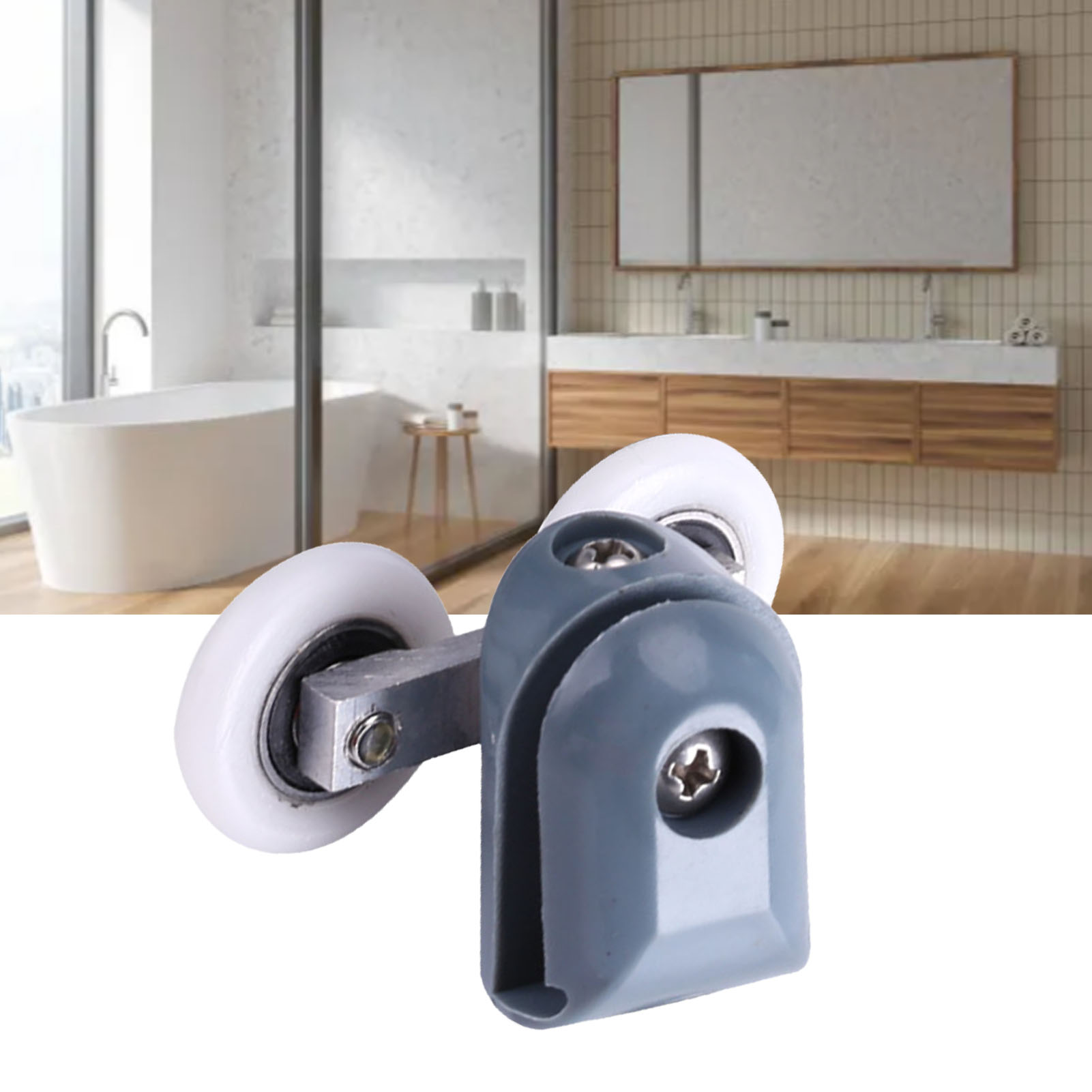 8 Roulettes De Porte De Douche - Diamètre 17,5 Mm - Pour Remplacer Petits Rouleaux - Kit Universel