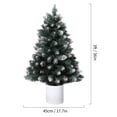 thumbnail image 3 of 3 Ft Prelit Christmas Tree, Snow Flocked Tabletop Christmas Tree with 40 Warm White Lights & Pot, Xmas Decorations for Small Spaces, Apartments, Dorms, 3 of 7