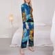 thumbnail image 3 of Balery Starry Night Sunflower Field Conjunto de Pijama con Estampado para Mujer, Conjunto de Dos Piezas con Manga Larga, Ropa de Dormir Suave con Bolsillos, Pijamas Cómodos-X-Large, 3 of 7